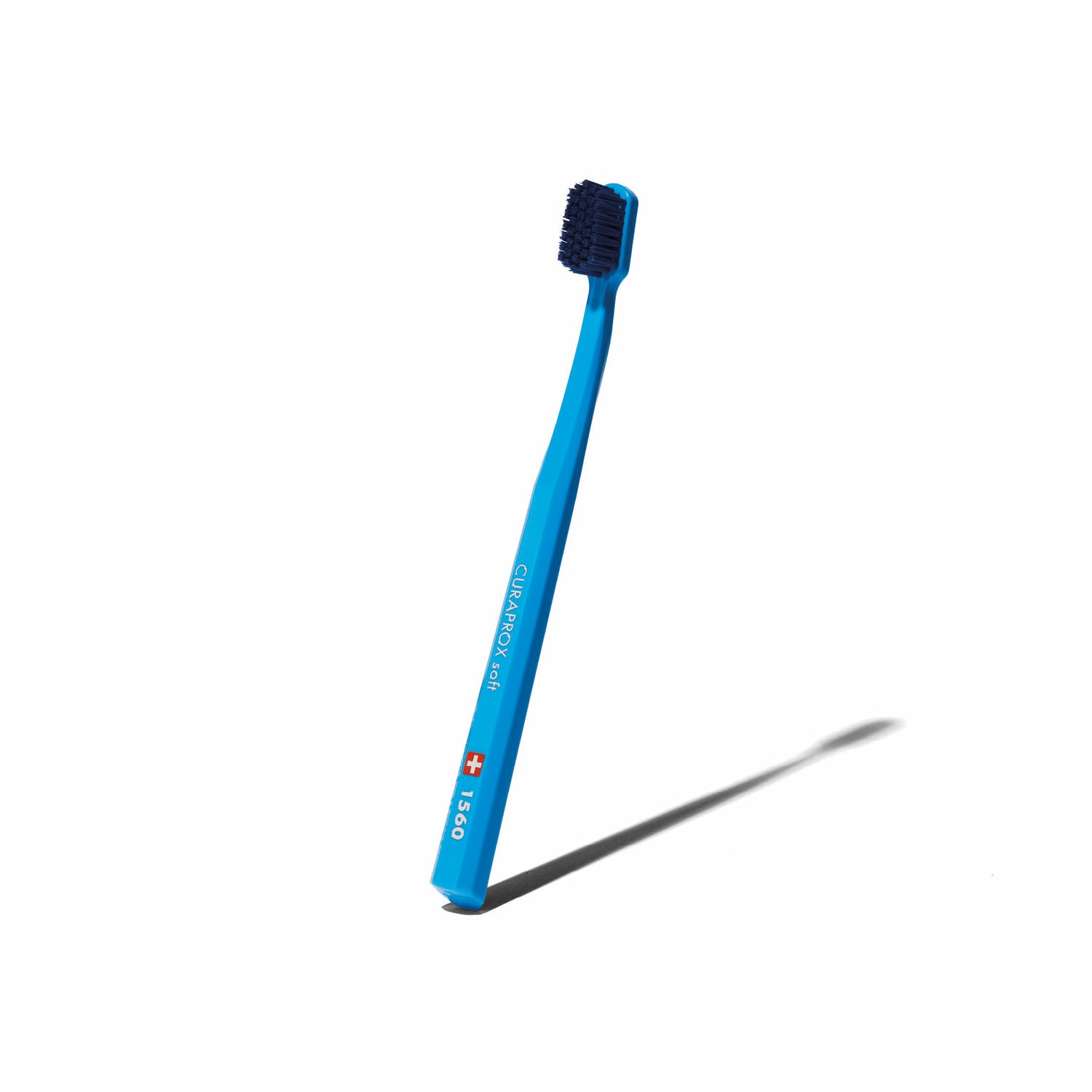 Blue Curaprox toothbrush