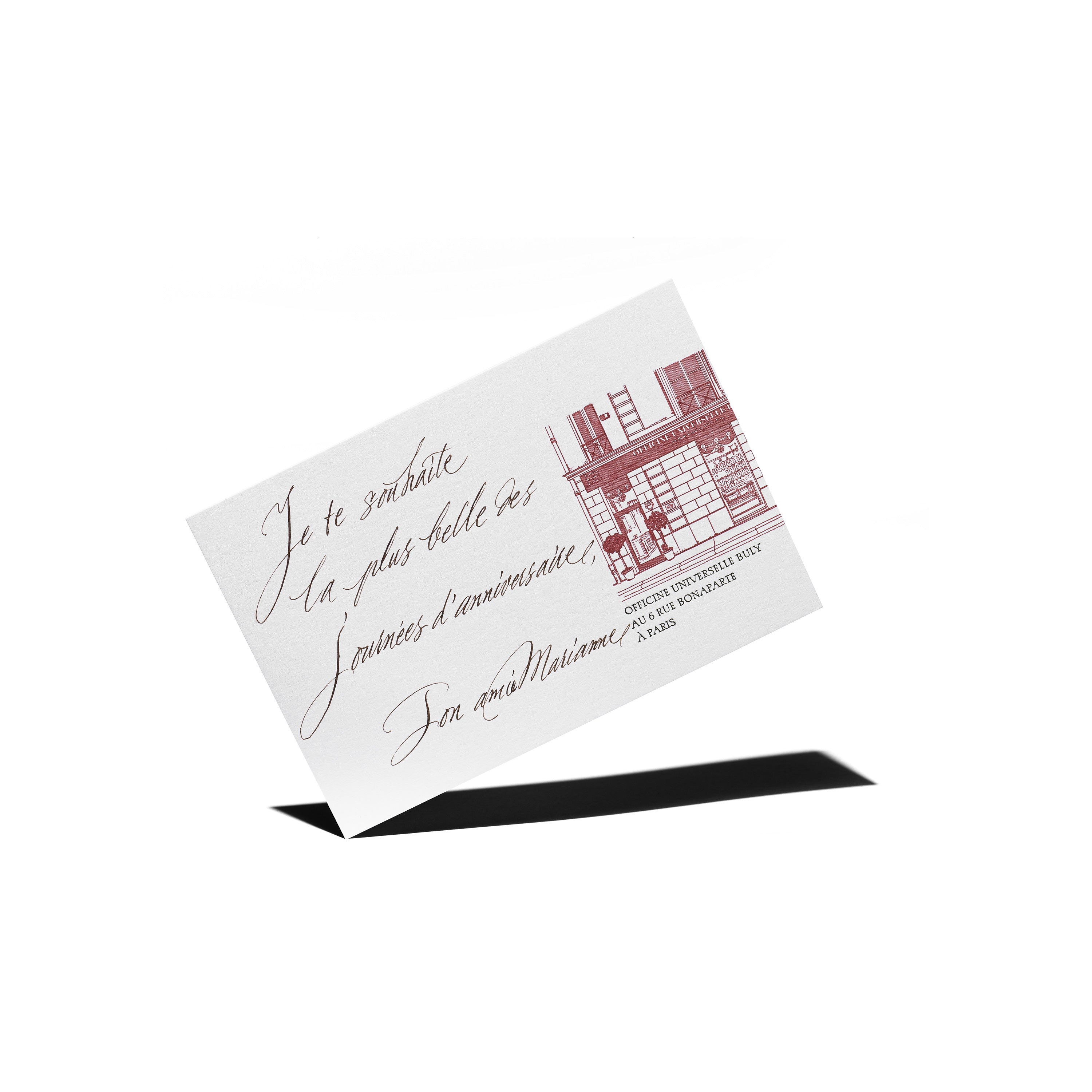 Missive calligraphiée