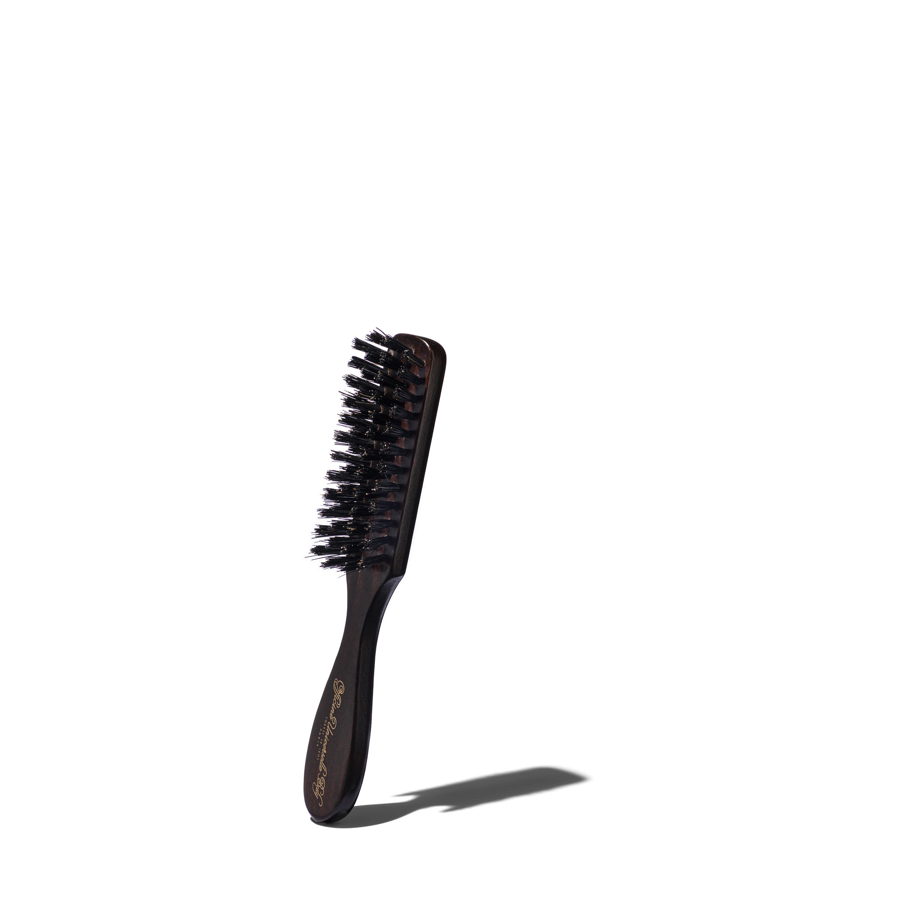 Distributeur grossiste de brosse à vêtements Kent, format voyage, poils  noirs purs, bois de cerisier — BarberSupplies Canada