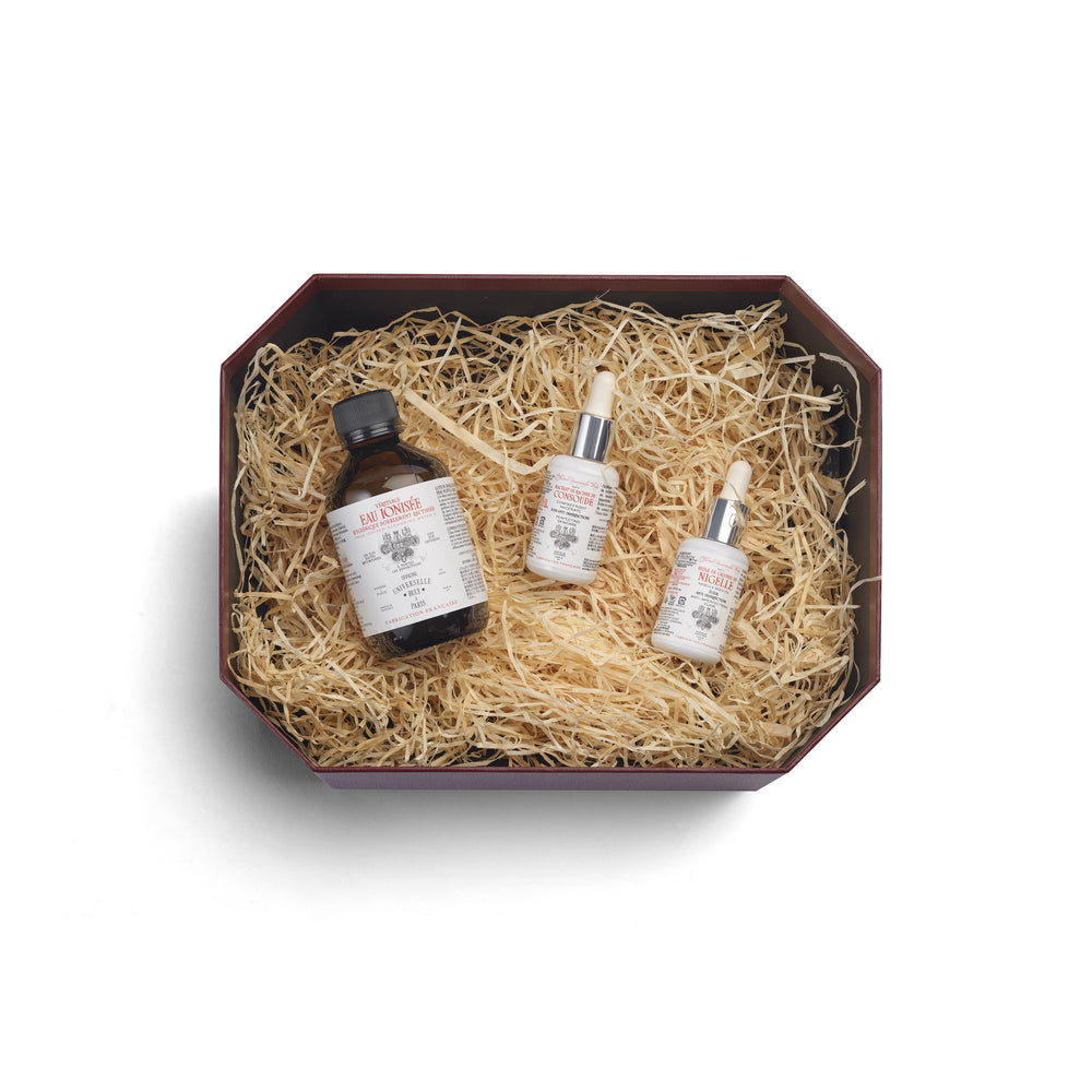 Triptyque peau à imperfections