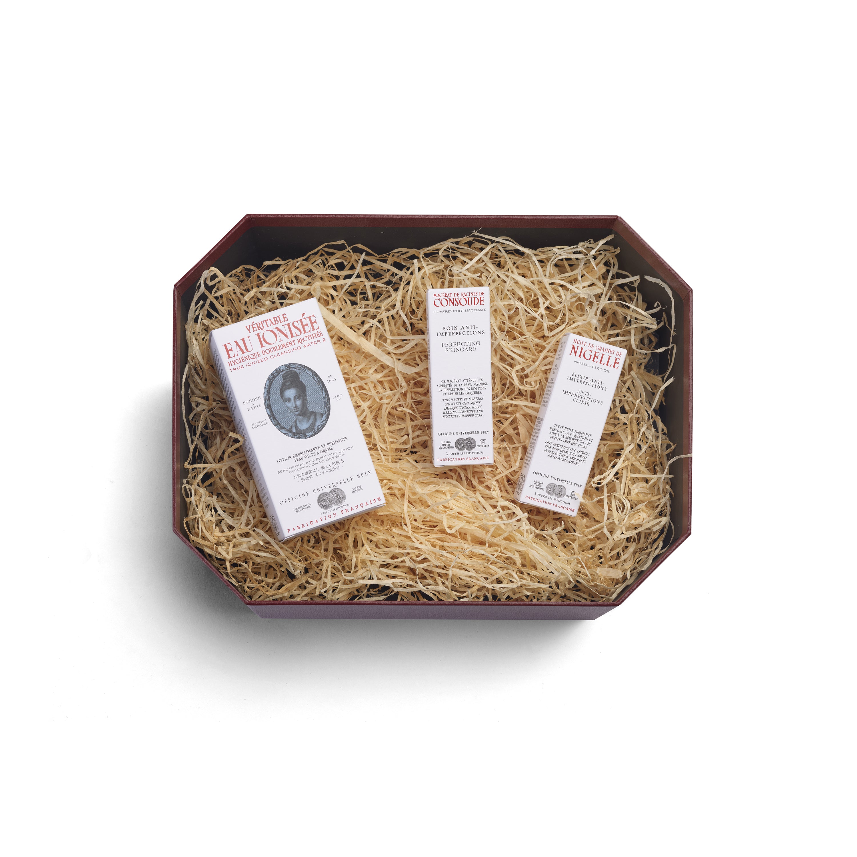 Triptyque peau à imperfections