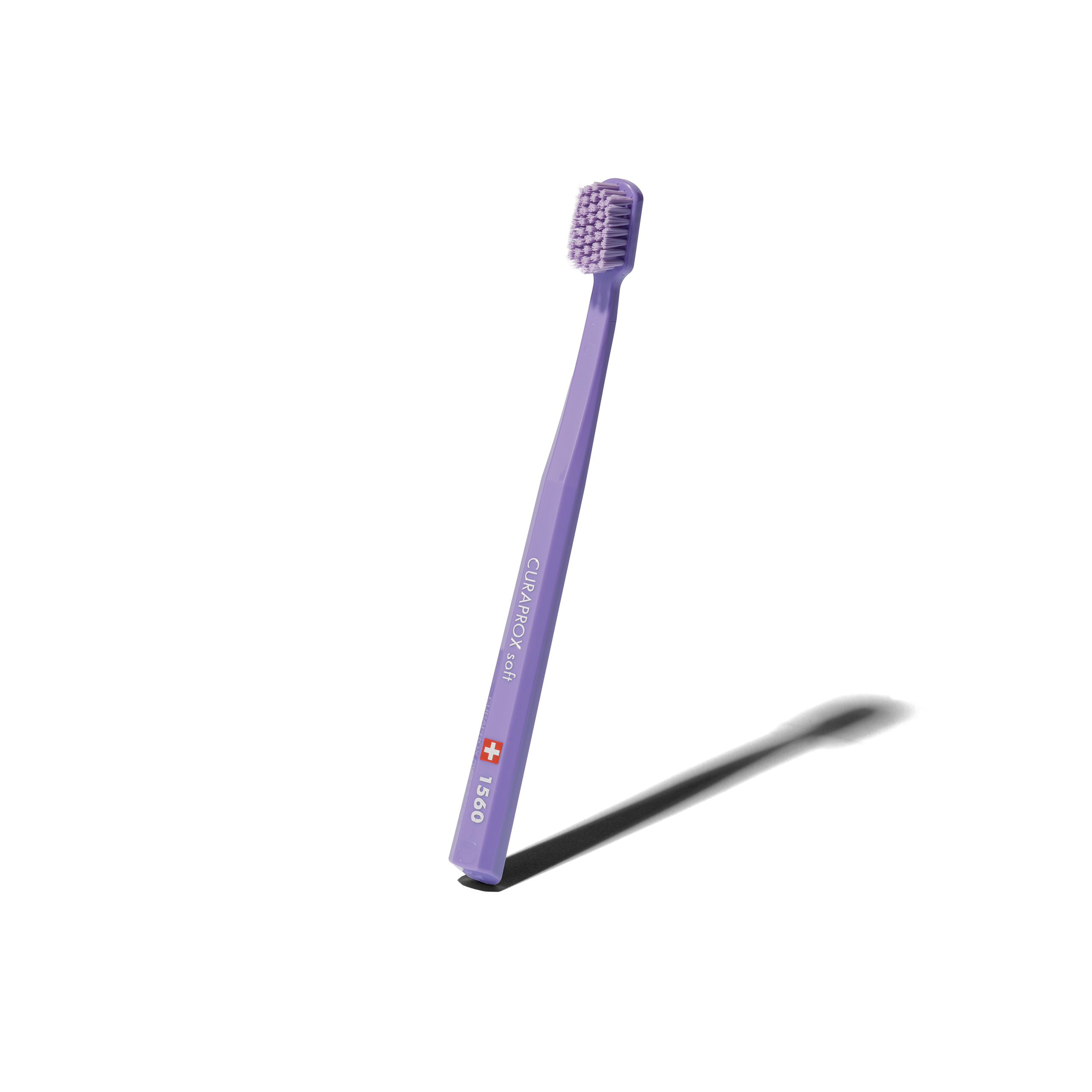 Purple Curaprox toothbrush