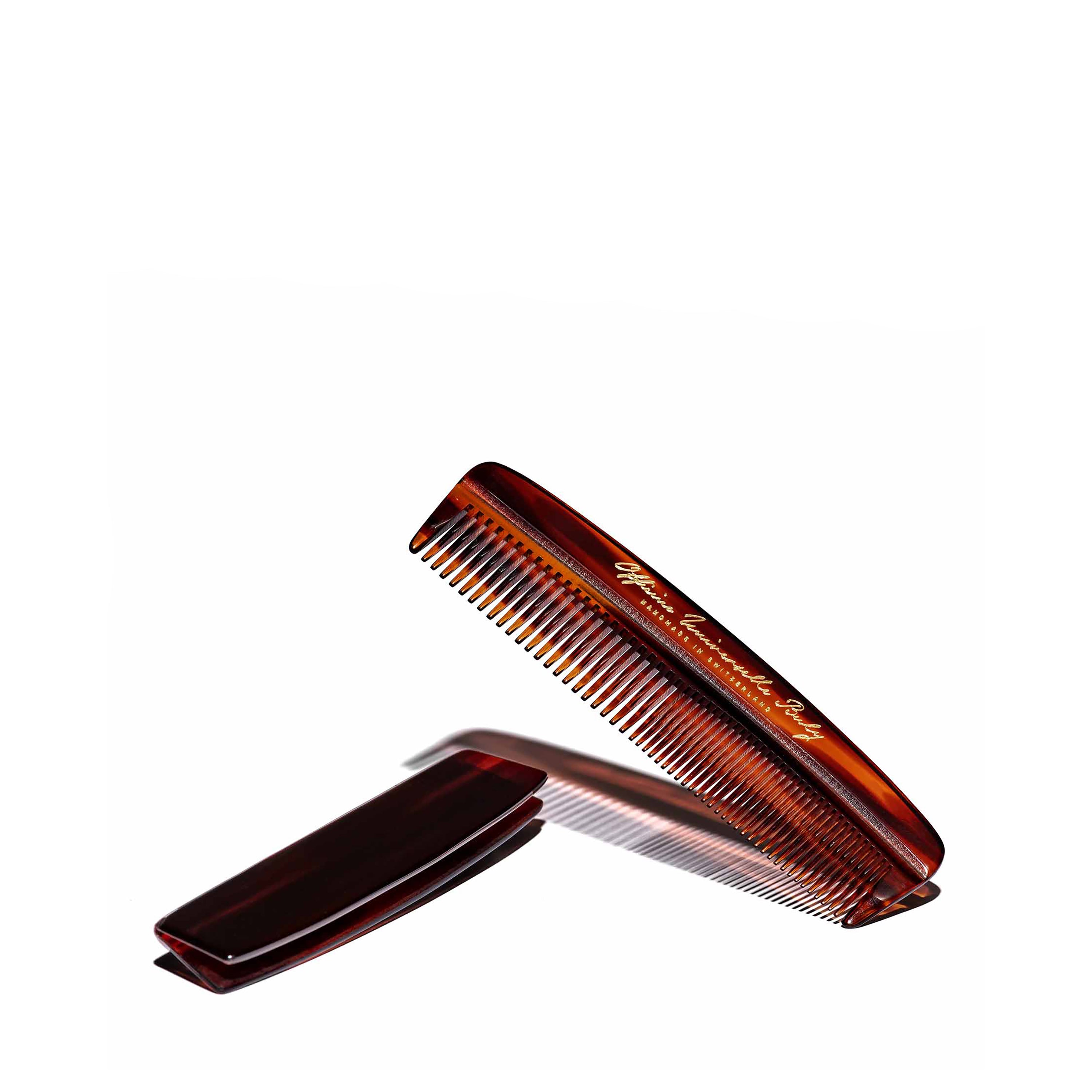 Buly 1803 - Horn-Effect Acetate Folding Comb - Red Buly 1803
