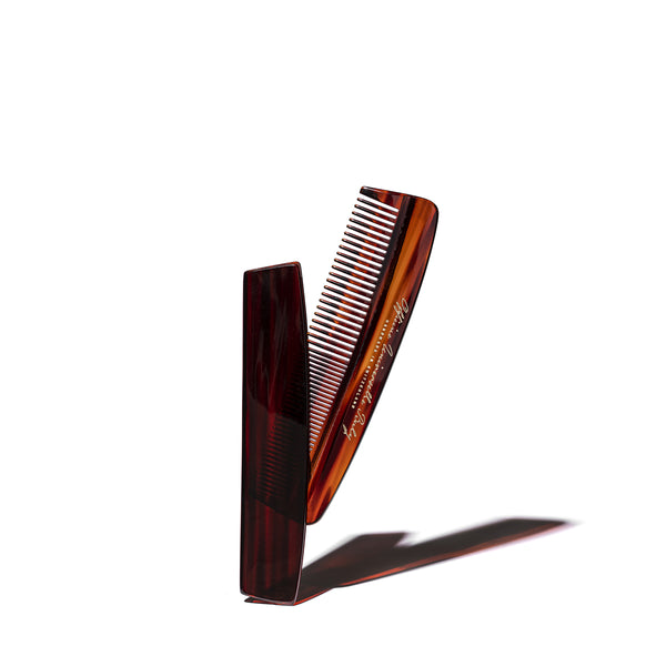 Buly 1803 - Horn-Effect Acetate Folding Comb - Red Buly 1803